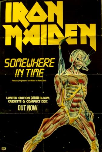 Iron Maiden Somewhere In Time - Instore Poster UK Promo poster